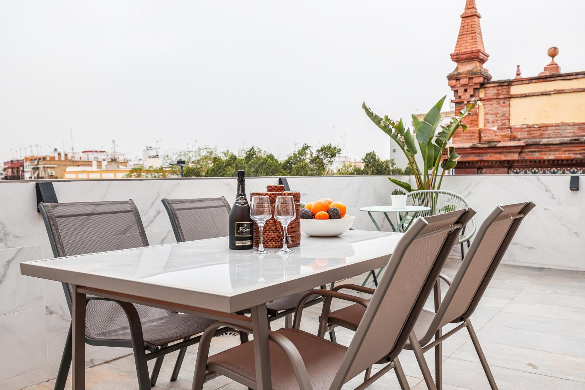 Ferienwohnung Fantastico Atico 2 Hab Y Gran Terraza Privada Sevilla Exterior foto